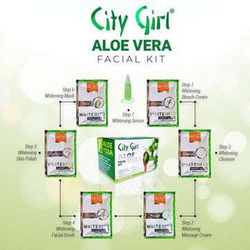 City Girl Aloe Vera 6 Step Facial Kit With Serum Sachets