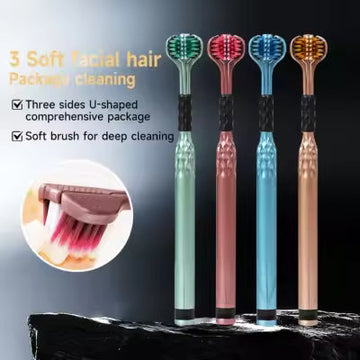 3-Sided 360° Rotating Toothbrush – Deep Cleaning Soft Bristle Tooth Brush
