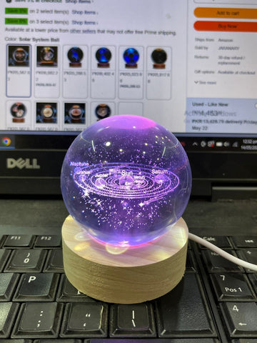 Crystal ball lamp big size rgb lights with remote