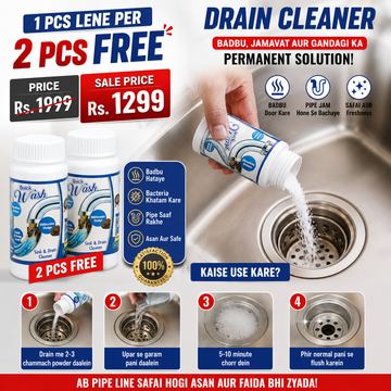 Drain Cleaning Powder, Pipe Dredge Deodorant, Powerful Sink And Drain Cleaner, Magic Fast Foaming Pipe Dredge, Kitchen Toilet Pipeline Cleaner 🎁 Buy 1 Get 2 Pieces Free