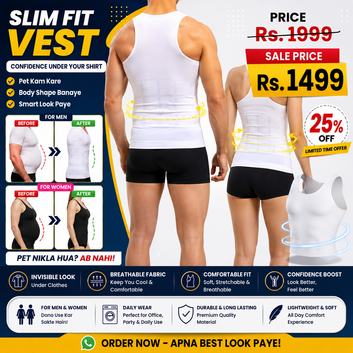Slim n Lift Body Shaper Vest for Men / Female White